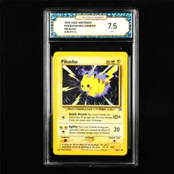 TQG 7.5 NM+ 1995-2000 Pokemon ENG Pikachu 70/111 C - Image 1