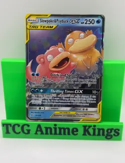 Unified Minds Holo Ultra Rare Slowpoke & Psyduck GX 35/236 2019 Pokemon - Image 1