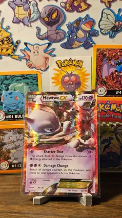 2015 Pokemon XY BREAKthrough Mewtwo EX 62/162 Ultra Rare Psychic Holo LP - Image 1