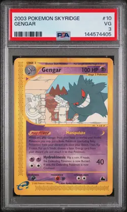 2003 POKEMON SKYRIDGE #10 GENGAR PSA 3 - Image 1