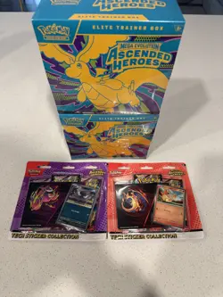 Pokemon TCG Ascended Heroes Bundle 2x ETB & 2x Tech Sticker New Factory Sealed - Image 3