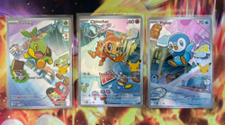 Pokemon 1st Partner Illustrations Turtwig #40 Chimchar #41 Piplup #42 - Image 1