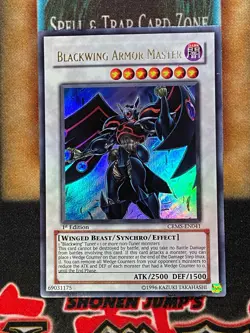 Yugioh Blackwing Armor Master CRMS-EN041 Ultra Rare 1st Ed LP - Image 1