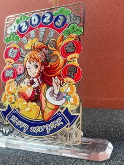 One Piece Anime Collectable Trading Die Cute Metal Card Nami New Year Edition - Image 2