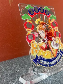 One Piece Anime Collectable Trading Die Cute Metal Card Nami New Year Edition - Image 3