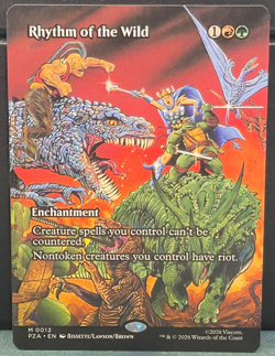 Rhythm of the Wild M 0012 BORDERLESS TMNT Source Material Card MTG Magic NM Game - Image 1