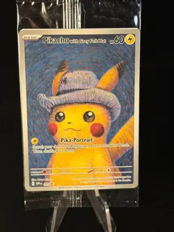 Pikachu VAN GOGH WITH GREY FELT HAT SVP EN 085 PROMO POKEMON CARD-SEALED - Image 1