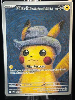 Pikachu VAN GOGH WITH GREY FELT HAT SVP EN 085 PROMO POKEMON CARD-SEALED - Image 2