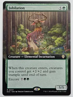 MTG Lorwyn Eclipsed - ECC 0037 Jubilation (Extended Art) - Rare - Image 1