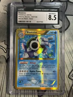 Pokemon Blastoise Plasma Storm Holo Secret Rare #137 CGC 8.5 - Image 1