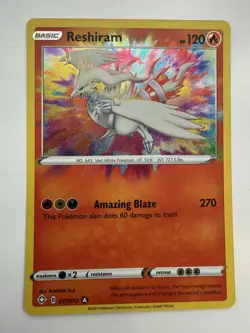 Reshiram 017/072 Amazing Rare Shining Fates Pokemon TCG Near Mint - Image 1