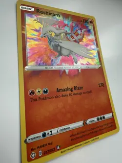 Reshiram 017/072 Amazing Rare Shining Fates Pokemon TCG Near Mint - Image 2