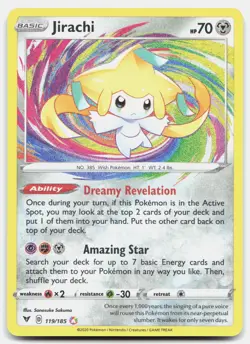 Jirachi 119/185 Amazing Rare Vivid Voltage Pokemon Near Mint - Image 1