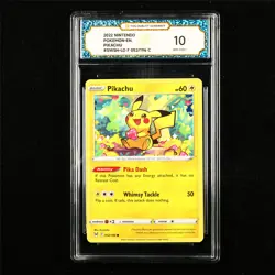 TQG 10 GEM MINT 2022 Pokemon ENG Pikachu 052/196 C - Image 1