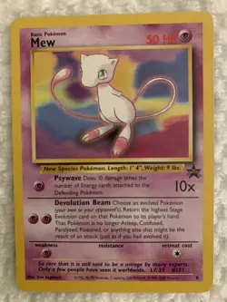 🟣 Mew 8 Black Star Promo Pokemon Card 1999 - 2000 Non Holo NEW Condition 🟣 - Image 1