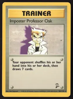 Imposter Professor Oak 102/130 Pokemon Base Set 2 - Image 1