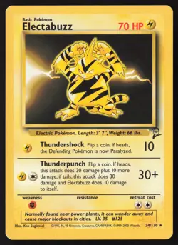 Electabuzz 24/130 Pokemon Base Set 2 - Image 1