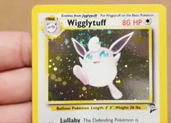 Pokemon TCG Wigglytuff 19/130 ☆ HOLO W/Swirl 🌀 Base Set 2 Vintage LP - Image 4