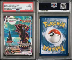 2021 POKEMON SWORD & SHIELD EVOLVING SKIES SECRET FULL ART/UMBREON VMAX PSA 10 - Image 3