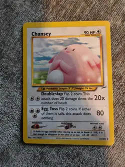 Rare Chansey Pokemon Neo Destiny #31 Non Holo Vintage WOTC LP Pokemon Card - Image 1