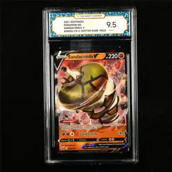 TQG 9.5 MINT+ 2021 Pokemon ENG Sandaconda V 089/198 Rare Holo - Image 1