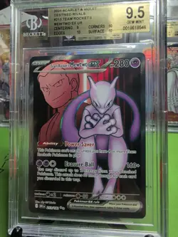 Pokemon Mewtwo EX #231/182 Team Rockets Series, BGS 9.5 - Image 3