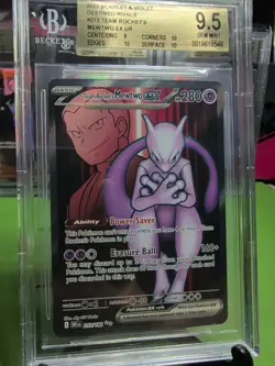 Pokemon Mewtwo EX #231/182 Team Rockets Series, BGS 9.5 - Image 4