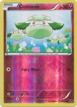 Pokemon - Cottonee - 70/124 - Common - Reverse Holo - XY - Fates Collide - NM - Image 1