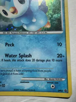 Pokemon TCG Piplup Holo Black Star Promo DP03 Diamond & Pearl 2007 - Image 4