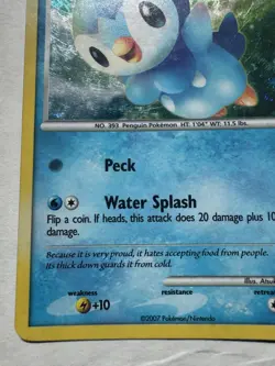 Pokemon TCG Piplup Holo Black Star Promo DP03 Diamond & Pearl 2007 - Image 5