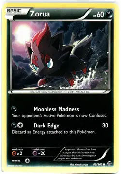 Pokemon - Zorua - 89/162 - Common - XY - BREAKthrough - NM - Image 1