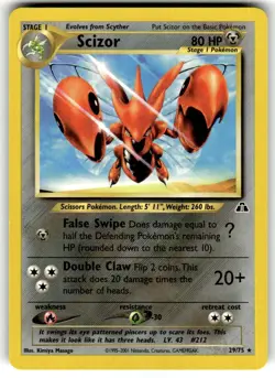 Scizor (29) Rare Unlimited Neo Discovery 29/75 NM Pokemon TCG - Image 1