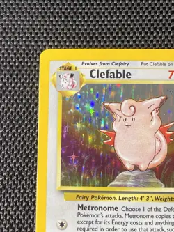Pokemon TCG Clefable Jungle 1/64 Holo Unlimited Holo Rare Vintage Pokemon LP/NM - Image 2