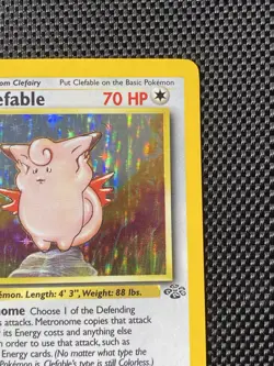 Pokemon TCG Clefable Jungle 1/64 Holo Unlimited Holo Rare Vintage Pokemon LP/NM - Image 3