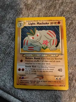 Rare Pokemon TCG Light Machoke Neo Destiny #49 Regular Unlimited NM/LP WOTC UK - Image 1