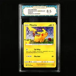 TQG 8.5 NM-MT+ 2020 Pokemon ENG Pikachu SWSH039 PROMO - Image 1