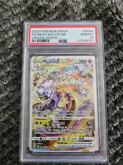 2023 POKEMON SWSH FA/MEWTWO VSTAR CROWN ZENITH GG44/GG70 PSA 10 - Image 1