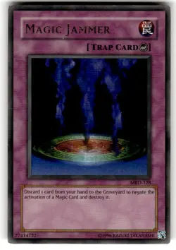 Yugioh! MP Magic Jammer - MRD-128 - Ultra Rare - Unlimited Edition Moderately Pl - Image 1