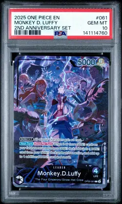 PSA 10 2025 ONE PIECE ENGLISH VERSION 2ND ANNIVERSARY MONKEY D. LUFFY 061 - Image 1