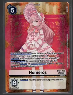 Digimon Card Game Homeros BT24-102 SEC Foil Time Stranger Secret Rare - NM - Image 1