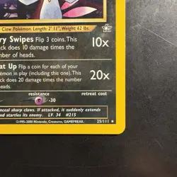 Pokemon Vintage First Edition Rare Sneasel Neo Genesis Card 25/111 WotC 2000 - Image 4