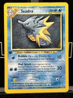 2000 Pokemon TCG Neo Genesis Seadra 1st Edition Uncommon Card 48/111 Regular MP - Image 3