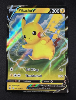 Pokemon TCG Pikachu v Illustration Card 086/264 Rare - Image 1