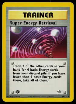 Pokemon Card - Super Energy Retrieval Neo Genesis 89/111 Rare 1st Edition - Image 1