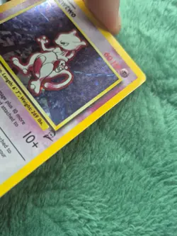 Pokemon Base 2 Set Mewtwo 10/102 Unlimited Holo Rare Card MP Vintage WOTC - Image 3