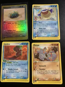 e reader pokemon Card Lot- Lombre #45, Wailmer #48, Phanpy #62 And Dunsparce #60 - Image 1