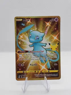 Mew 025/025 Celebrations 2021 Secret Rare Gold Pokemon Card TCG English - Image 1