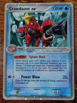 Crawdaunt ex 99/110 Holo EX Holon Phantoms Pokemon Card VLP-NM - Image 1