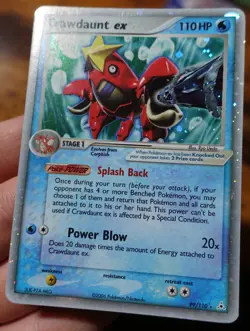 Crawdaunt ex 99/110 Holo EX Holon Phantoms Pokemon Card VLP-NM - Image 3