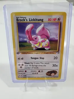 Pokemon Card - Brock's Lickitung Gym Heroes 41/132 Uncommon 1st Edition MP - Image 3